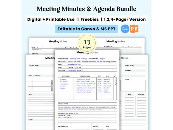 Download Editable Meeting Notes Template: Meeting - Meeting Collection