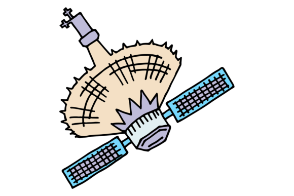 Download Spacecraft Doodle. Planet Satellite. Spa - Premium Resources