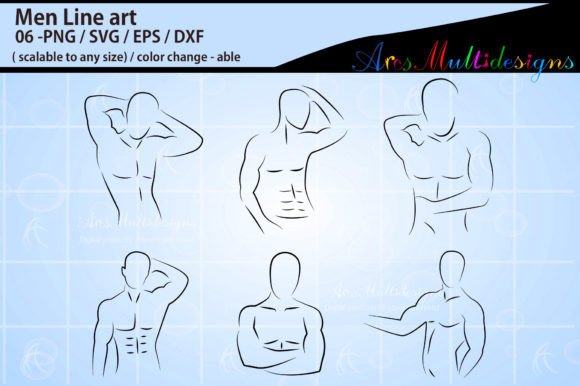Download Man Nude Line Art Graphics - Premium Resources