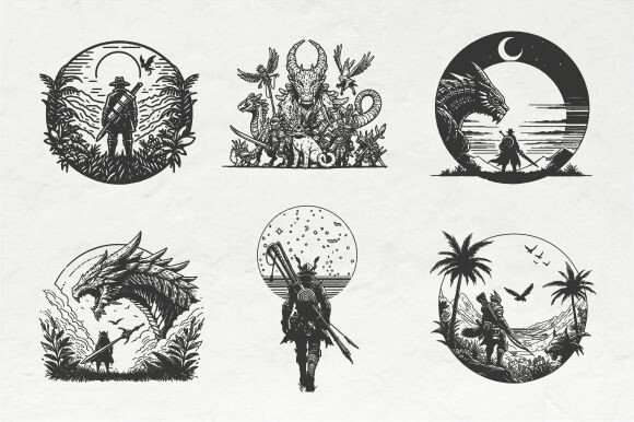 Download Wide Open Vintage Illustration - Illustration Collection