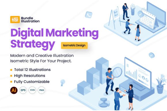 Download Digital Marketing Strategy Illustration - Illustration Collection