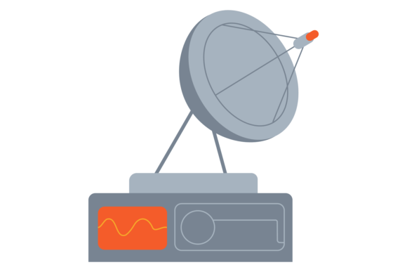 Download Satellite Dish Antenna Icon. Radar Symbo - Premium Resources