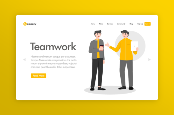 Download Website Illustration - Teamwork - Illustration Collection