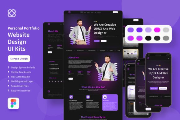 Download Portofolio Web Landing Page UI KIT - Portofolio Collection