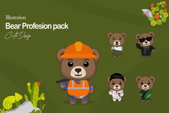Download Bear Illustration Bundle - Illustration Collection